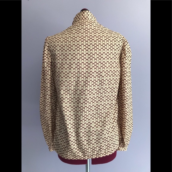 80s Hand Sewn Bow Blouse - Picture 3 of 10